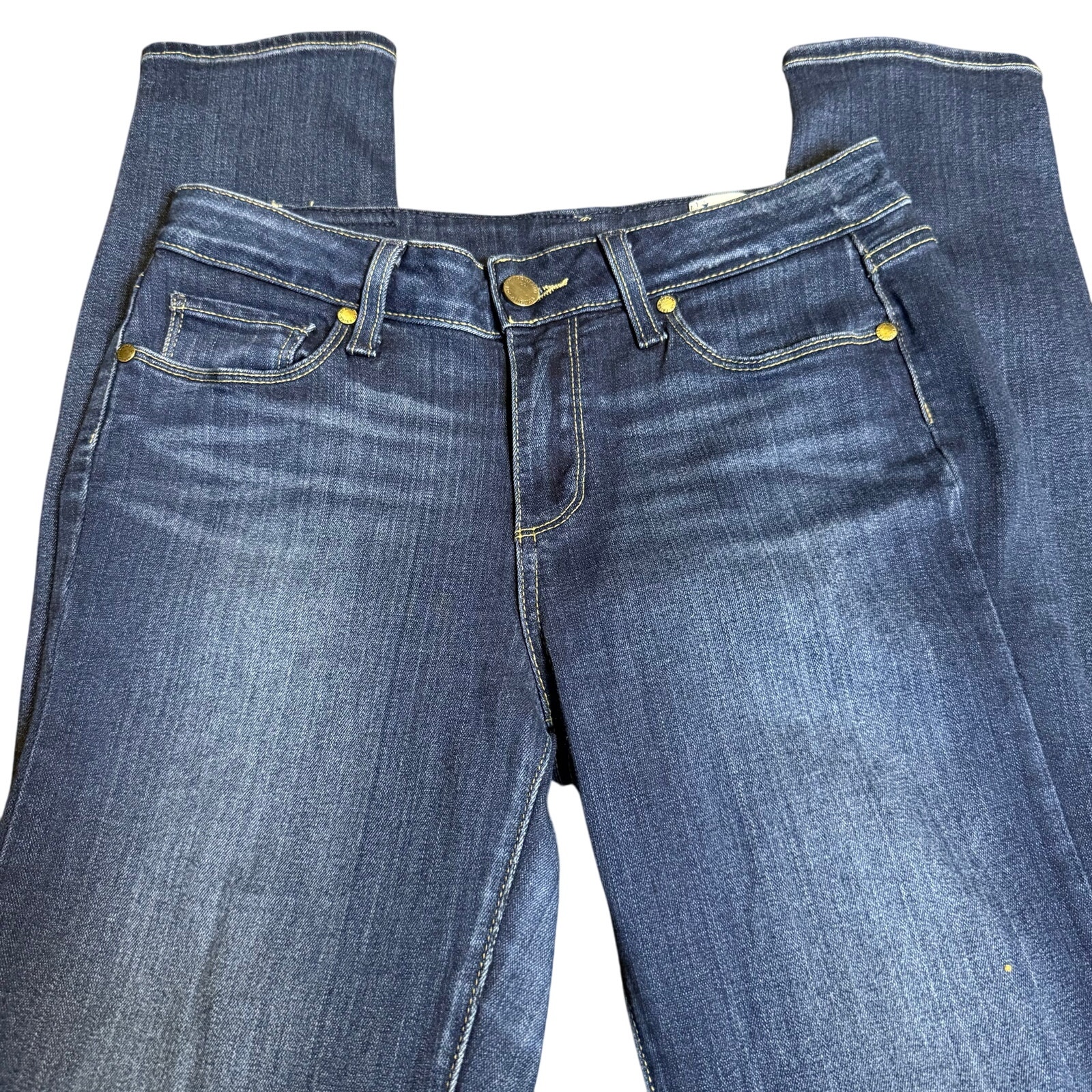 Paige Verdugo Ultra Skinny Mid-Rise Jeans, Dark Wash, Size 29